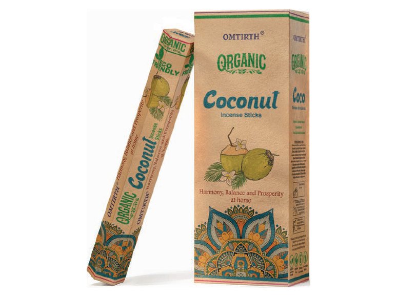 Kraft carton printed 4-colour for an organic incense range